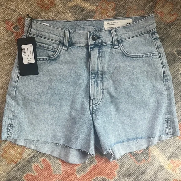 Rag and bone retro cut off short Light Blue Denim Shorts - Picture 1 of 6